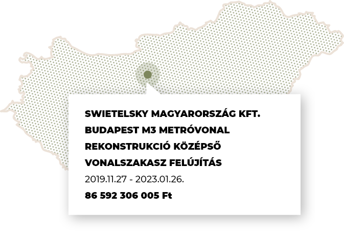 SWIETELSKY MAGYARORSZÁG KFT. BUDAPEST M3 METRÓVONAL REKONSTRUKCIÓ KÖZÉPSŐ VONALSZAKASZ FELÚJÍTÁS